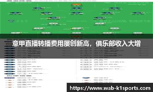 意甲直播转播费用屡创新高，俱乐部收入大增